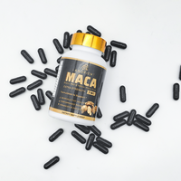 Poudre de racine de maca noire naturelle, capsules de soutien énergétique pour hommes adultes