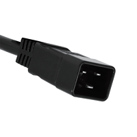 Prise C20 Iec mâle cordon d'alimentation prise 16A 250V 3 broches prise électrique-câble PC/ordinateur noir câbles d'alimentation