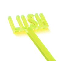 Bâtonnets à mélanger les boissons en acrylique néon, mélangeurs de boissons découpés au laser, mélangeurs de boissons fluorescents, bâtonnets à cocktail personnalisés