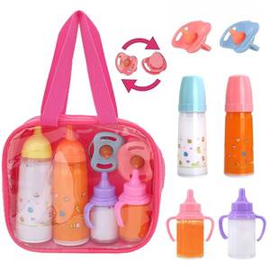 Set de Alimentación Mágica de Gran Tamaño, Cochecito de Juguete con Biberón, Chupete y Muñeca - Product Image 1