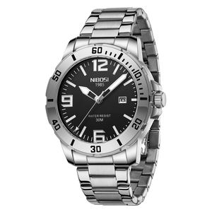 NIBOSI 2589 หรูหราแฟชั่นควอตซ์นาฬิกาส่องสว่างมือสแตนเลสสตีลนาฬิกาควอตซ์ผู้ชายนาฬิกาขายร้อน - Product Image 1