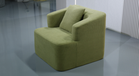 Fauteuil d'appoint moderne vert compressé sous vide en mousse, meuble de salon en gros