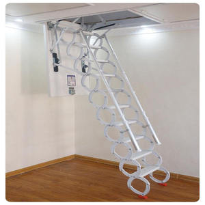 Escalera Telescópica Eléctrica Invisible, Simple y Plegable, de Metal, Aluminio Negro, Diseño Minimalista, para Uso Doméstico y en Villas, GQK - Product Image 6