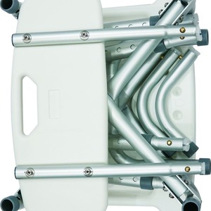 <b>Bathroom</b> <b>Stool</b> Lightweight Non Slip With Backrest For Elderly Pregnant Disabled White 351L - Product Image 3