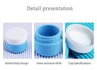 Pot de Gel Constructeur Rond en Gros 15g, Pot Vide pour Gel à Ongles, Emballage de Gel Nail Art avec Capuchon, Contenant de Gel UV