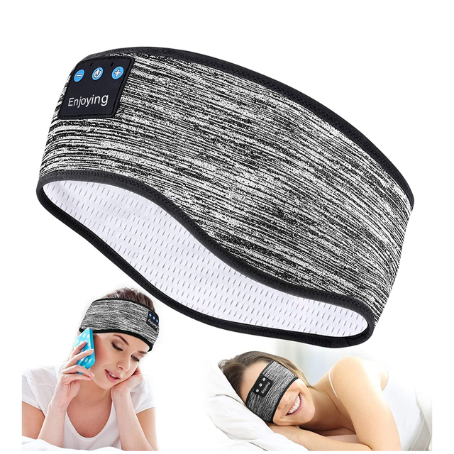 Sleeping Headphones Wireless Blue Tooth Headband Head Scarf Thin Comfortable Music Phone Eye Mask for Side Sleeper Sports
