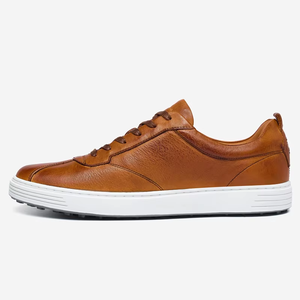 Chaussures en cuir de vachette personnalisées, respirantes, résistantes, chaussures décontractées de créateur, baskets à lacets pour le skateboard - Product Image 2