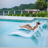 Chaise longue de piscine extérieure résistante aux UV pour hôtel et plage