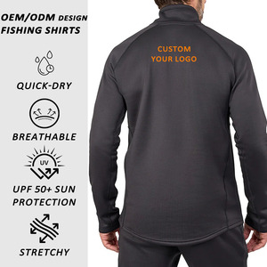Người Đàn Ông Của Nửa Zip Câu Cá Áo Sơ Mi UPF 50 + Mặt Trời Bảo Vệ Thoáng Khí Chống Uv Dài Tay Áo Nhanh Chóng Khô Dọc Zip Ngực Câu Cá Trang Phục - Product Image 2