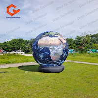 Ballon gonflable de la planète Terre avec lumières LED, décorations sur le thème de l'espace