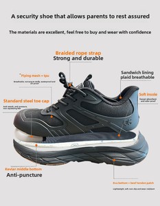 <span class=keywords><strong>Scarpe</strong></span> <span class=keywords><strong>Antinfortunistiche</strong></span> con Punta in Acciaio per Uomo e Donna, Resistenti alle Forature in Kevlar, Traspiranti, Suola in Gomma EVA Antiscivolo, <span class=keywords><strong>Scarpe</strong></span> da Lavoro Atletiche - Product Image 2