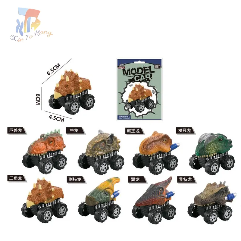 Dinosaurier Spielzeug für 3-6 Jahre alte Jungen Pull Back Dinosaurier Autos für Kinder Pull Back Fahrzeuge Spielzeug für Alter 3-7 Autos Dinosaurier