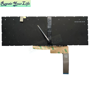 UI <span class=keywords><strong>QWERTY</strong></span> teclado de ordenador portátil retroiluminado de 6 pines para MSI Katana GF66 GF76 Crosshair 15 A11U 15-A11UCK A11UDK A11UEK teclado nuevo negro - Product Image 5
