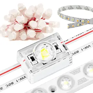 China Blueview IP65 mini módulos à prova d'água leds 12v 3 lentes de injeção de luz 2835 módulos de LED faixa de LED Blueview