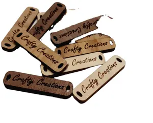 Wholesale Product Tags Wooden Clothing Labels Personalized Wood Tags for Knitting