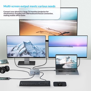 แท่นเชื่อมต่ออะลูมิเนียมอัลลอย18-in-1 USB-C <span class=keywords><strong>8K</strong></span> 4K 60Hz 120W กิกะบิตอีเธอร์เน็ต SD TF มีสินค้าในสต็อก - Product Image 4