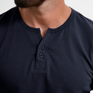Débardeur Henley sans manches 100 % coton pour homme, coupe ajustée, patte de boutonnage, respirant, idéal pour la <span class=keywords><strong>gym</strong></span>, le fitness et le quotidien - Product Image 3