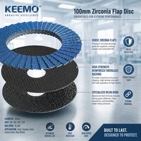 Disque à lamelles en zircone KEEMO 100 mm, résistant à l'usure, pour l'élimination de la rouille et de l'oxydation, pour meuleuse d'angle, polissage, vente en gros en usine, approvisionnement en vrac