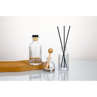 Flacon vide en verre noir rond de 100 ml, 150 ml, 200 ml pour diffuseur à bâtonnets, avec bouchon, pour aromathérapie, commande minimum 100 pièces