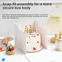 Offres Spéciales – Boîtes Cadeaux Carrées Blanches Télescopiques en Carton de 8/10/12 Pouces pour Pâtisseries, Gâteaux Simples et Plats à Emporter – Vente en Gros