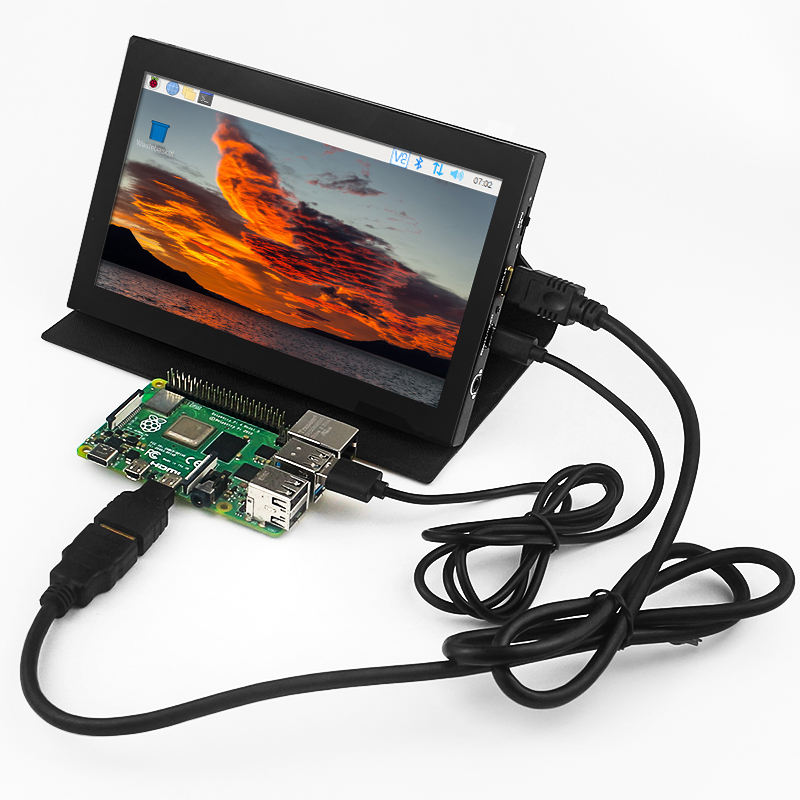 7 Inch Raspberry Pi Touchscreen Display 1024x600 With Leather