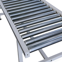 Table de convoyage à rouleaux par gravité en acier, ligne de rouleaux télescopiques à vitesse réglable pour entrepôt e-commerce