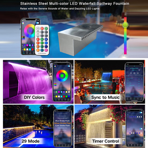 Fontana a Cascata per Piscina <span class=keywords><strong>da</strong></span> Esterno Tenda d'Acqua Decorativa per SPA e <span class=keywords><strong>Giardino</strong></span> - Product Image 4
