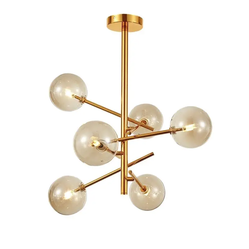 G4 — lampe Led suspendue en boule de verre, design nordique moderne, luminaire décoratif d'intérieur, idéal pour un plafond