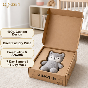 Cajas <span class=keywords><strong>de</strong></span> Embalaje para Regalos, Personalizadas, <span class=keywords><strong>de</strong></span> Cartón Kraft Marrón Corrugado, Impresas en Flexografía, con Cierre Automático Inferior y Parte Superior Plegable, Adorables, para Juguetes <span class=keywords><strong>de</strong></span> Peluche - Product Image 1