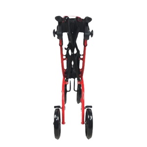 Déambulateur en alliage d'aluminium avec siège pour personnes âgées, léger et pliable, rouge - Product Image 1