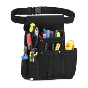 Porte-outil professionnel de poche à outils en toile durable de qualité supérieure avec ceinture en nylon réglable organisateur de sac de taille d'outils légers