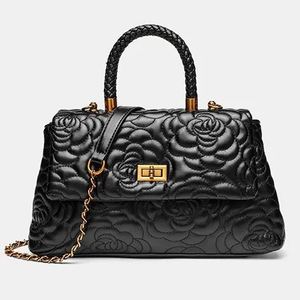 Bolso de Mano Chic, Regalo para Ella, Elegante Bolso Bandolera Pequeño con Correa Ajustable, Bolso de Hombro Bordado con Camelia para <span class=keywords><strong>Mujer</strong></span> - Product Image 1