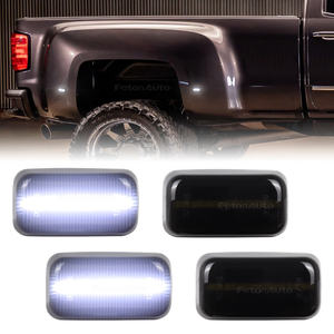 Luz de Marcador Lateral LED Nueva al <span class=keywords><strong>por</strong></span> Mayor para Chevy Silverado 2500HD 3500HD GMC Sierra 2500HD 3500HD, Luz de Señal de Giro Blanca, Ámbar y Roja - Product Image 1