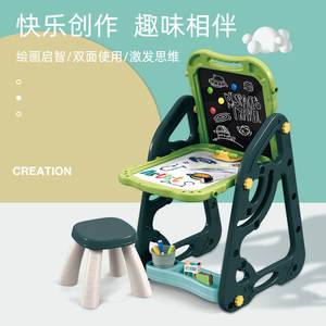 Pliable Double Côtés En Gros Enfants Art et <span class=keywords><strong>Dessin</strong></span> Chevalet Jouets Bricolage Éducatif avec Chaise - Product Image 2