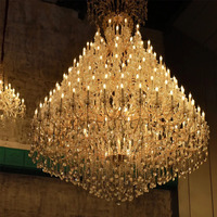 Lustre en cristal Maria Theresa de luxe, grand modèle, en cristal K9, luminaire suspendu pour hall d'hôtel, projet de villa, décoration de salle, éclairage