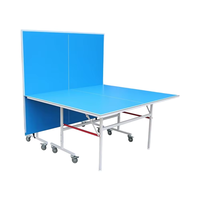 Marché chaud Taille officielle Table de Tennis de Table Extérieur 8 Roues Système d'arrêt Jambes équilibrées Installation facile Pliable Top Lisse