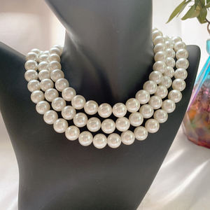 Высококачественное позолоченное Латунное жемчужное ожерелье из пресноводного натурального жемчуга длинное жемчужное ожерелье для женщин - Product Image 4