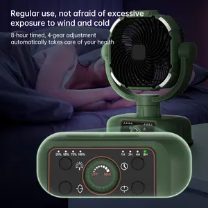 Портативный переносной вентилятор для кемпинга, подвижный вентилятор для наружных приключений, наружный вентилятор с ночником 15000 мАч