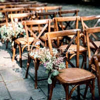 Fabricant de meubles d'hôtel empilables en bois Cross X Back Chaises de luxe Mariage Banquet Chair