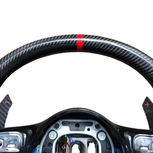 Volante de cuero de fibra de carbono personalizado al por mayor para Benz <span class=keywords><strong>2022</strong></span> nuevo CLS GLE W213 W238 W205 W222 W463 W167 G63 Clase C C63 - Product Image 4