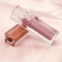 Gloss à lèvres nude mat longue durée de fournisseur chinois, en vrac, à base d'huile minérale, hydratant, imperméable, liquide, OEM, étiquette privée, 15g