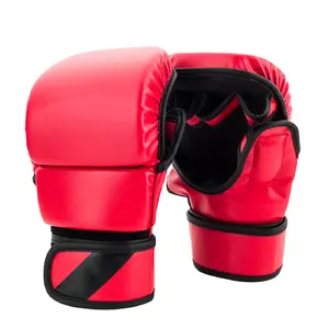 2021批发专业预弯曲手套，带冲击分散泡沫和耐用的工程合成革MMA手套
