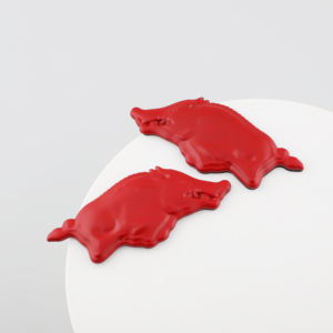 Emblème de voiture rouge mignon professionnel personnalisé cochon <span class=keywords><strong>sanglier</strong></span> emblème <span class=keywords><strong>autocollant</strong></span> de voiture en métal Badge accessoires automobiles en gros avec 3M - Product Image 1