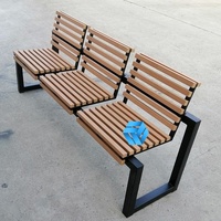 Banc de douche moderne portable anti-UV HDPE WPC en plastique antirouille banc de parc à lattes pour l'école et la cour couleur verte