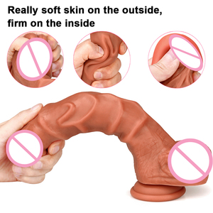 Consoladores de silicona líquida de gran tamaño de 10,6 pulgadas y 27cm, pene <span class=keywords><strong>Artificial</strong></span> realista, herramienta de masturbación femenina masculina, Juguetes sexuales, consolador realista - Product Image 2