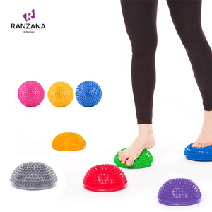 Palla da Yoga Semisferica da 16 cm per Massaggio Piedi, in PVC, a Forma di Riccio, per Allenamento Pilates ed <span class=keywords><strong>Equilibrio</strong></span> - Product Image 1