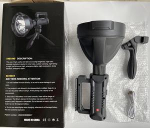 Ngoài trời không thấm nước tìm kiếm săn bắn cầm tay Loại-C có thể sạc lại P50 LED Spotlight searchlights rộng Chùm 1000 + Đèn Pin 75 - Product Image 4