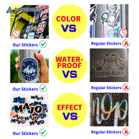 Pegatinas de Vinilo Holográficas Impresas Personalizadas, Pegatinas Resistentes al Agua con Protección UV para Exteriores, Pegatinas Personalizadas