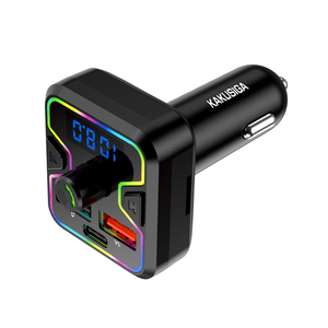 Émetteur FM pour voiture multi-ports KAKUSIGA, BT5.4, lumière RVB + écran LED, charge rapide et lecture audio <span class=keywords><strong>via</strong></span> BT/<span class=keywords><strong>USB</strong></span>/TF - Product Image 3