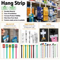 Hookei Tira Colgante Metálica de 12 Estaciones Resistente, Ganchos S para Exhibición Minorista, Comercialización Mayorista de Supermercados